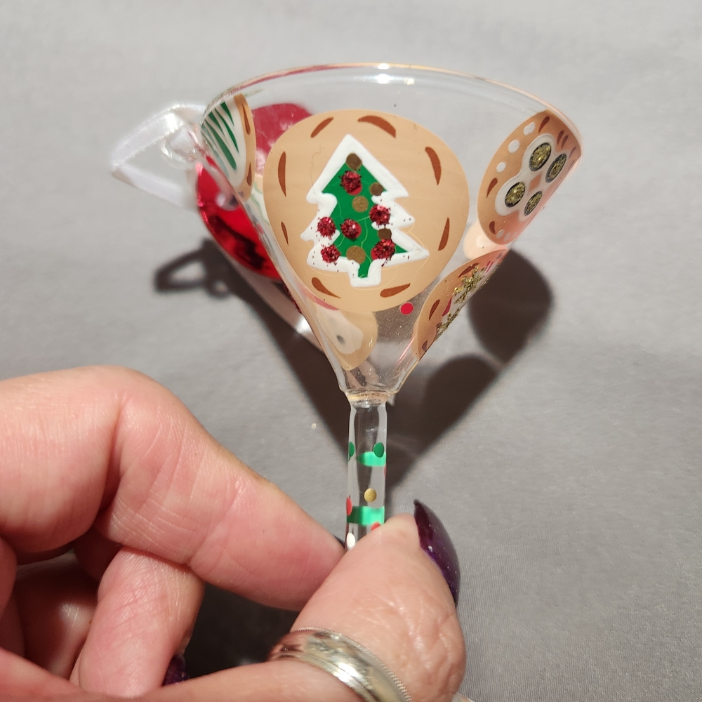 Lolita Mini-Tini Holiday Christmas Martini Glass Ornament - Multicolor - Picture 8 of 10